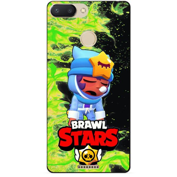 

Силиконовый бампер чехол Candy для Xiaomi Redmi 6 с Героем Brawl Stars Сонный Сэнди