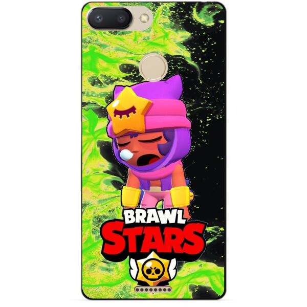 

Силиконовый бампер чехол Candy для Xiaomi Redmi 6 с Героем Brawl Stars Сэнди