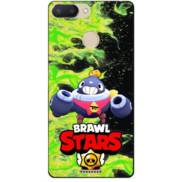 

Силиконовый бампер чехол Candy для Xiaomi Redmi 6 с Героем Brawl Stars Тик