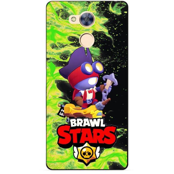 

Силиконовый бампер чехол Candy для Huawei Honor 6a с Героем Brawl Stars Карл пират