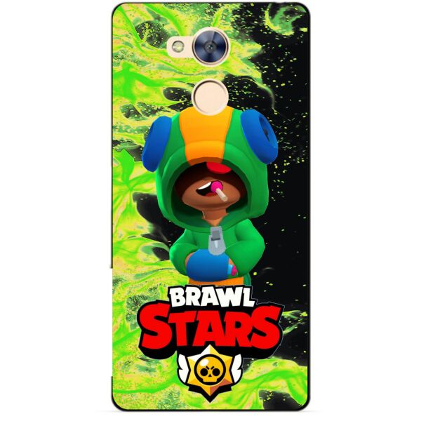

Силиконовый бампер чехол Candy для Huawei Honor 6a с Героем Brawl Stars Леон