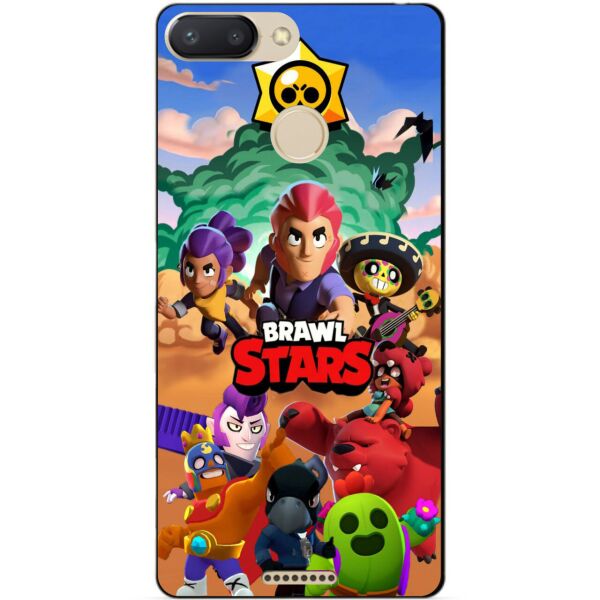 

Силиконовый бампер чехол Candy для Xiaomi Redmi 6 с рисунком Brawl Stars