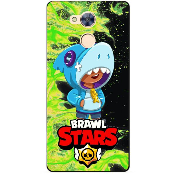 

Силиконовый бампер чехол Candy для Huawei Honor 6a с Героем Brawl Stars Леон акула