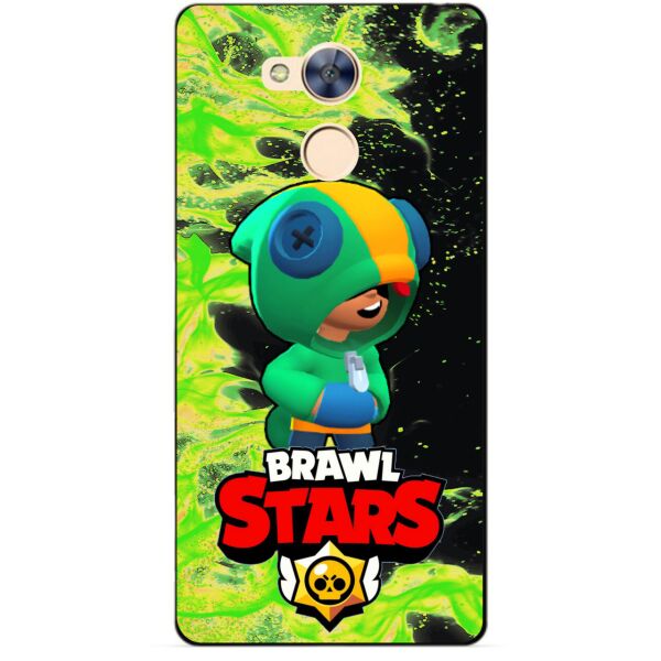 

Силиконовый бампер чехол Candy для Huawei Honor 6a с Героем Brawl Stars Леон Бравл