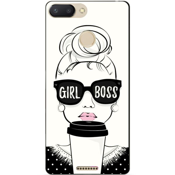 

Силиконовый бампер чехол Candy для Xiaomi Redmi 6 с рисунком Girl Boss