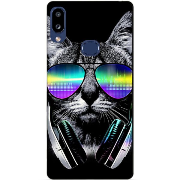 

Силиконовый бампер чехол Candy для Samsung A10s с рисунком Музыкальный кот