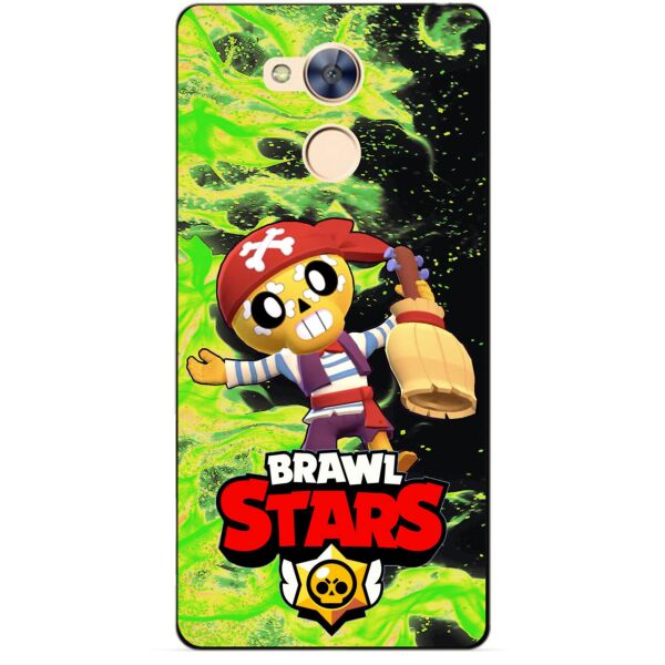 

Силиконовый бампер чехол Candy для Huawei Honor 6a с Героем Brawl Stars Поко пират