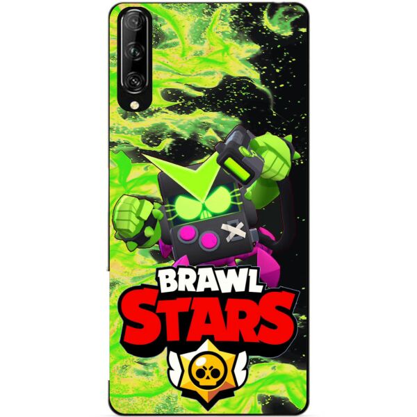 

Силиконовый чехол бампер Candy для Huawei P Smart Pro с Героем Brawl Stars Вирус Бит