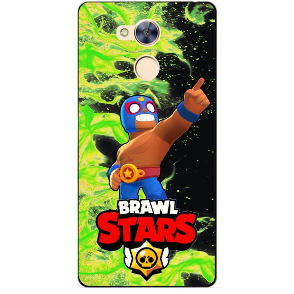 

Силиконовый бампер чехол Candy для Huawei Honor 6a с Героем Brawl Stars Эль Примо