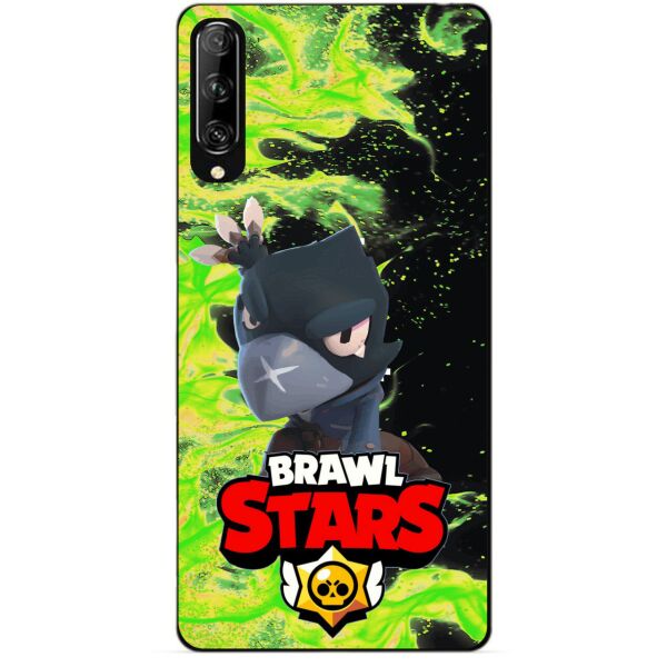 

Силиконовый чехол бампер Candy для Huawei P Smart Pro с Героем Brawl Stars Ворон