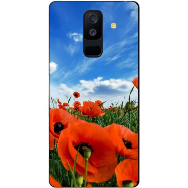 

Чехол силиконовый Candy для Samsung A6 Plus с рисунком Поле маков
