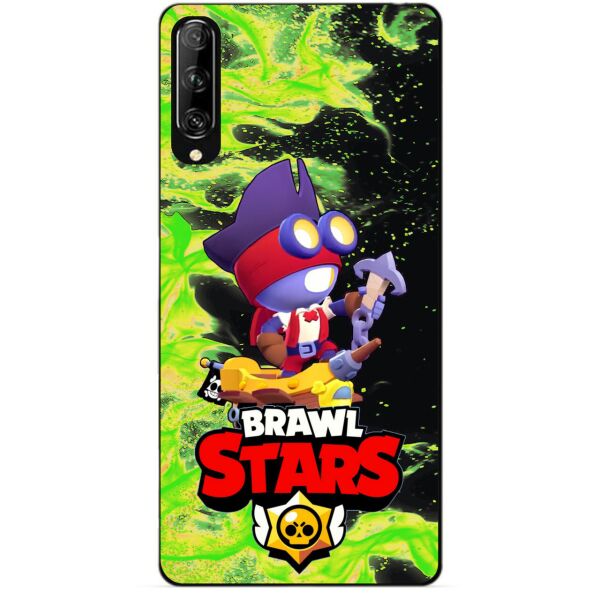 

Силиконовый чехол бампер Candy для Huawei P Smart Pro с Героем Brawl Stars Карл пират