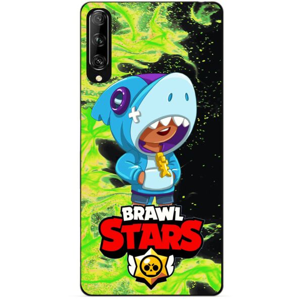 

Силиконовый чехол бампер Candy для Huawei P Smart Pro с Героем Brawl Stars Леон акула