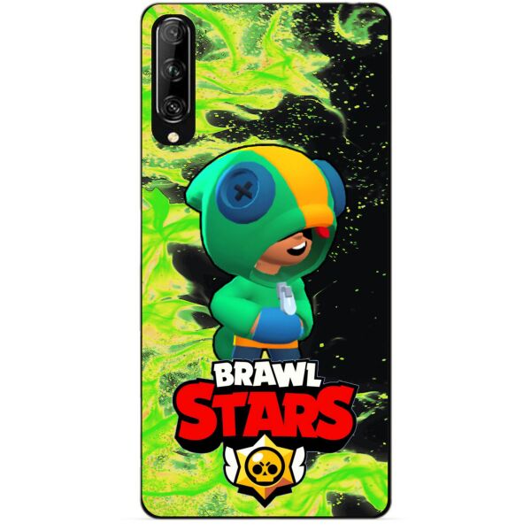 

Силиконовый чехол бампер Candy для Huawei P Smart Pro с Героем Brawl Stars Леон Бравл