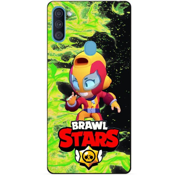 

Силиконовый бампер чехол Candy для Samsung A11 Galaxy A115f с Героем Brawl Stars Макс