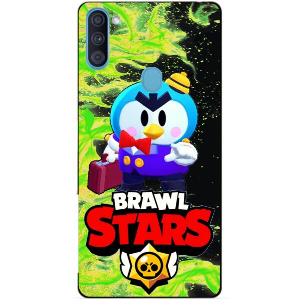 

Силиконовый бампер чехол Candy для Samsung A11 Galaxy A115f с Героем Brawl Stars Мистер П.