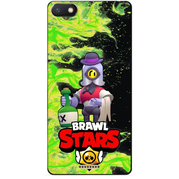 

Силиконовый бампер чехол Candy для Xiaomi Redmi 6a с Героем Brawl Stars Барли
