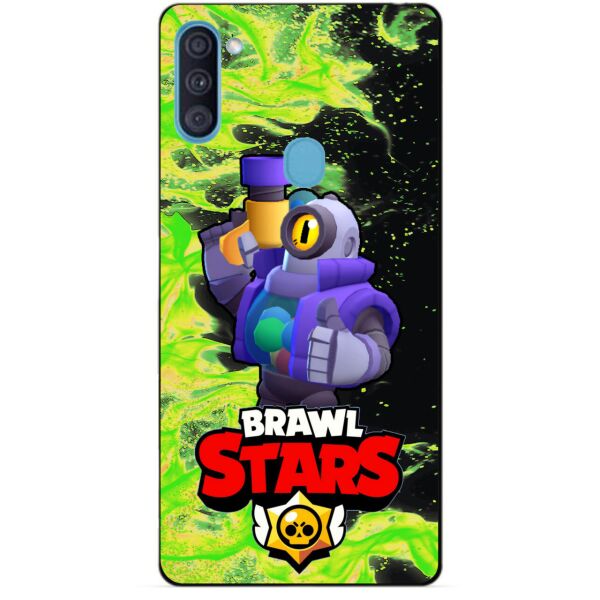 

Силиконовый бампер чехол Candy для Samsung A11 Galaxy A115f с Героем Brawl Stars Рико