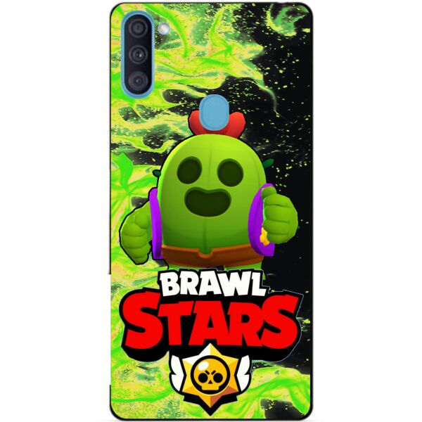 

Силиконовый бампер чехол Candy для Samsung A11 Galaxy A115f с Героем Brawl Stars Спайк