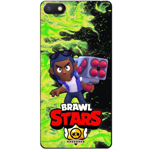 

Силиконовый бампер чехол Candy для Xiaomi Redmi 6a с Героем Brawl Stars Брок
