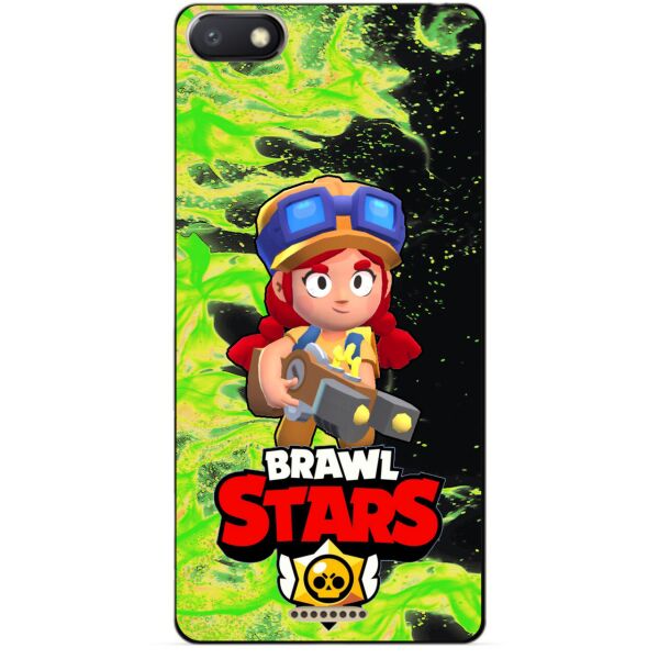 

Силиконовый бампер чехол Candy для Xiaomi Redmi 6a с Героем Brawl Stars Джесси