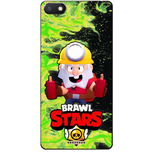 

Силиконовый бампер чехол Candy для Xiaomi Redmi 6a с Героем Brawl Stars Динамайк