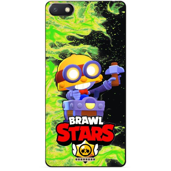 

Силиконовый бампер чехол Candy для Xiaomi Redmi 6a с Героем Brawl Stars Карл