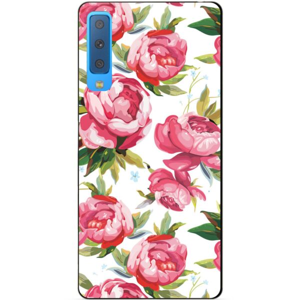 

Чехол силиконовый Candy для Samsung A7 2018 Galaxy A750 с рисунком Пионы