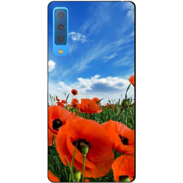 

Чехол силиконовый Candy для Samsung A7 2018 Galaxy A750 с рисунком Поле маков