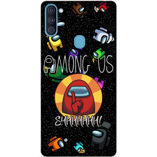 

Силиконовый бампер чехол Candy для Samsung A11 с рисунком Among Us