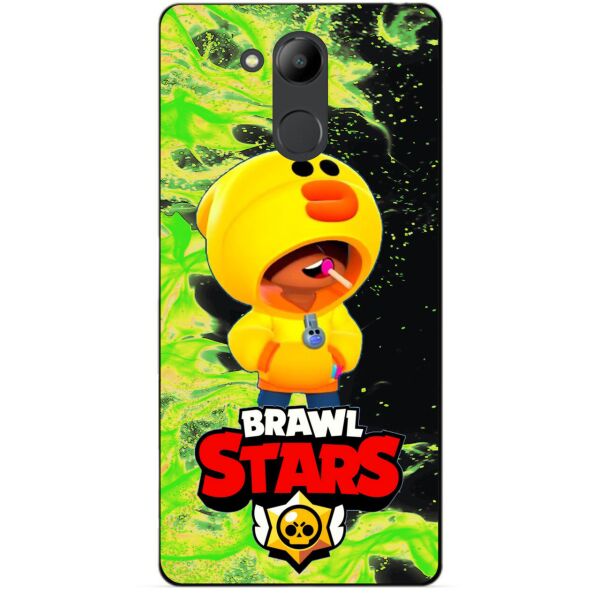 

Силиконовый бампер чехол Candy для Huawei Honor 6c Pro с героем Brawl Stars Леон утка