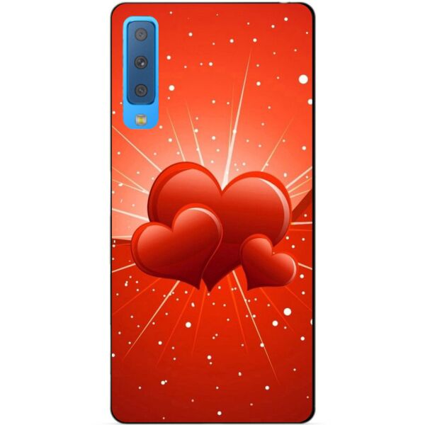 

Чехол силиконовый Candy для Samsung A7 2018 Galaxy A750 с рисунком Сердечки