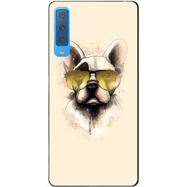 

Чехол силиконовый Candy для Samsung A7 2018 Galaxy A750 с рисунком Собака в очках