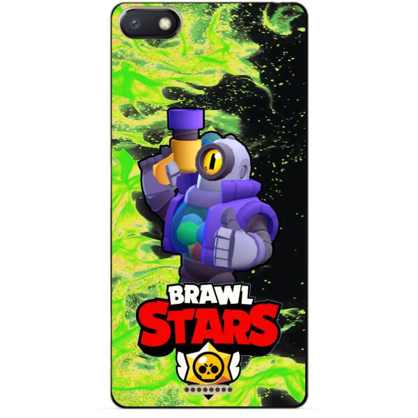 

Силиконовый бампер чехол Candy для Xiaomi Redmi 6a с Героем Brawl Stars Рико