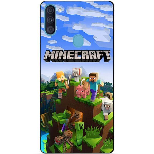 

Силиконовый бампер чехол Candy для Samsung A11 с рисунком Minecraft