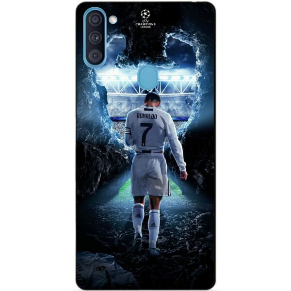

Силиконовый бампер чехол Candy для Samsung A11 с рисунком Ronaldo