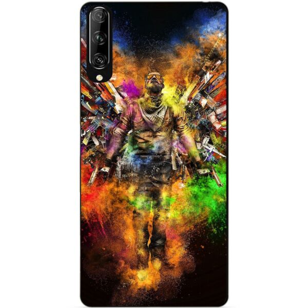 

Силиконовый чехол бампер Candy для Huawei P Smart Pro с рисунком Воин