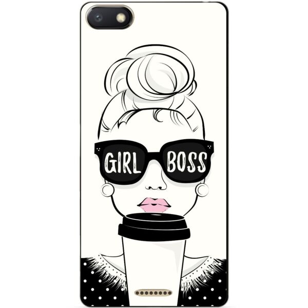 

Силиконовый бампер чехол Candy для Xiaomi Redmi 6a с рисунком Girl Boss