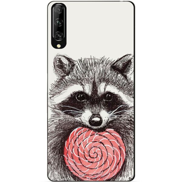 

Силиконовый чехол бампер Candy для Huawei P Smart Pro с рисунком Енот