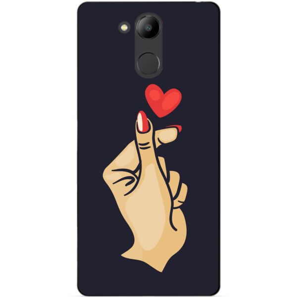 

Силиконовый бампер чехол Candy для Huawei Honor 6с Pro с рисунком Знак любви