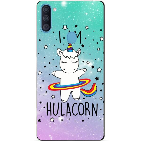 

Силиконовый бампер чехол Candy для Samsung A11 с рисунком Единорог