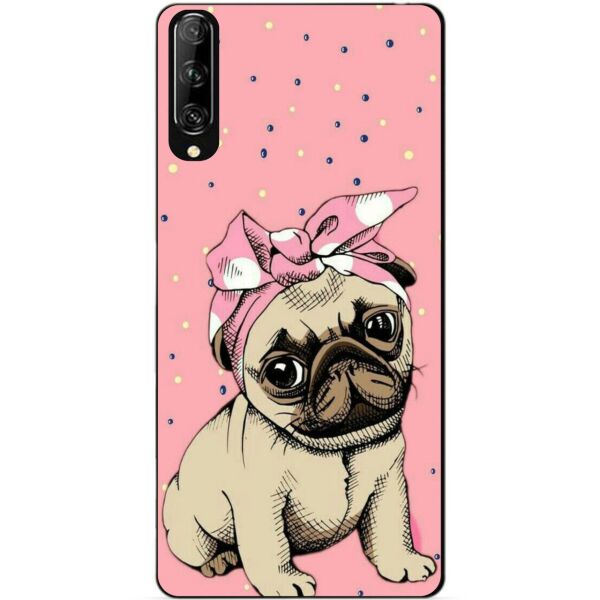 

Силиконовый чехол бампер Candy для Huawei P Smart Pro с рисунком Мопс