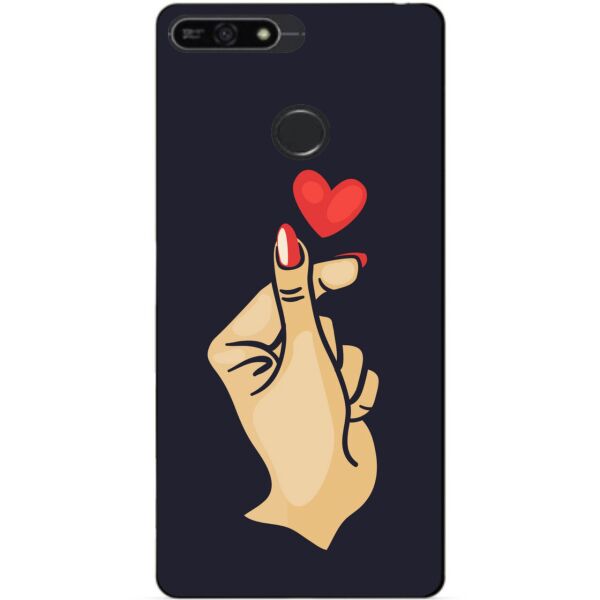 

Силиконовый бампер чехол Candy для Huawei Honor 7a Pro с рисунком Знак любви