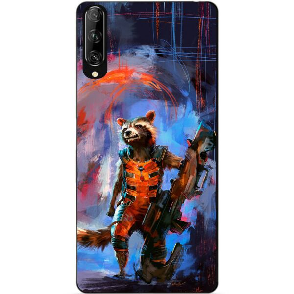 

Силиконовый чехол бампер Candy для Huawei P Smart Pro с рисунком Реактивный енот