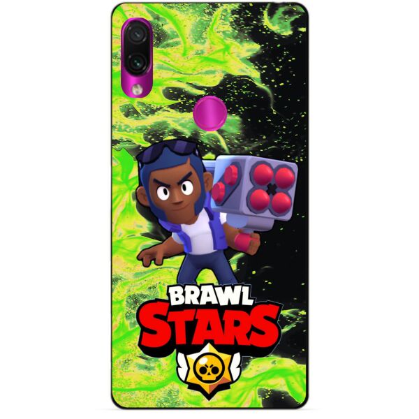 

Силиконовый бампер чехол Candy для Xiaomi Redmi 7 с Героем Brawl Stars Брок