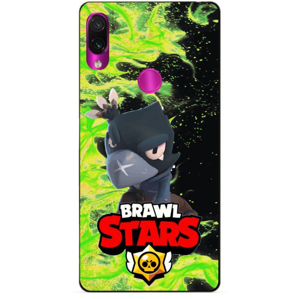 

Силиконовый бампер чехол Candy для Xiaomi Redmi 7 с Героем Brawl Stars Ворон