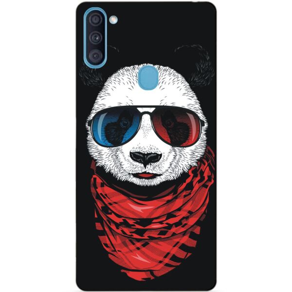 Силиконовый бампер чехол Candy для Samsung A11 с рисунком Панда