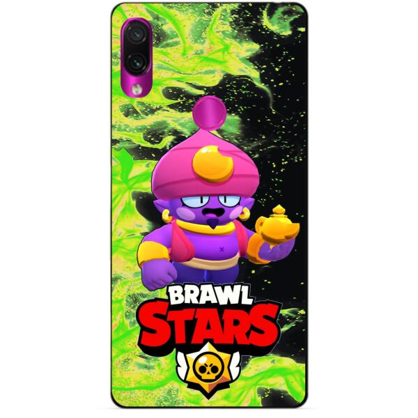 

Силиконовый бампер чехол Candy для Xiaomi Redmi 7 с Героем Brawl Stars Джин