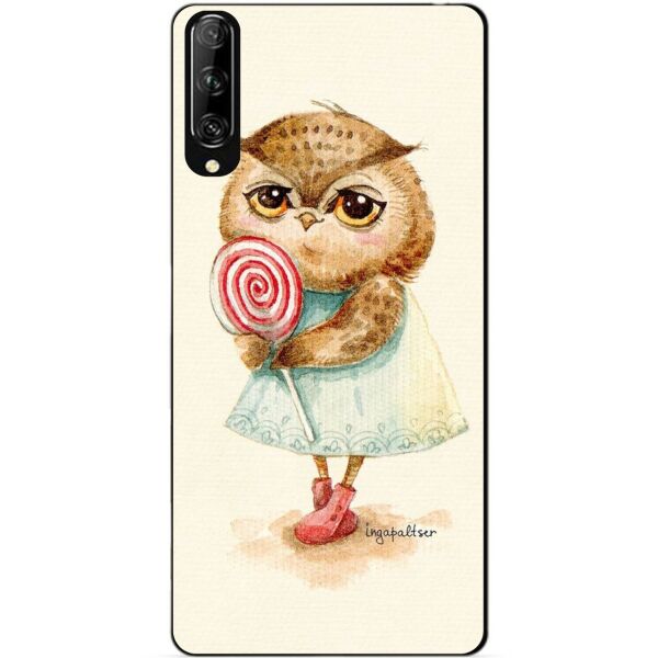 

Силиконовый чехол бампер Candy для Huawei P Smart Pro с рисунком Сова с леденцом