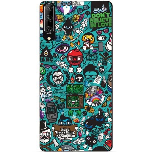 

Силиконовый чехол бампер Candy для Huawei P Smart Pro с рисунком Стикеры